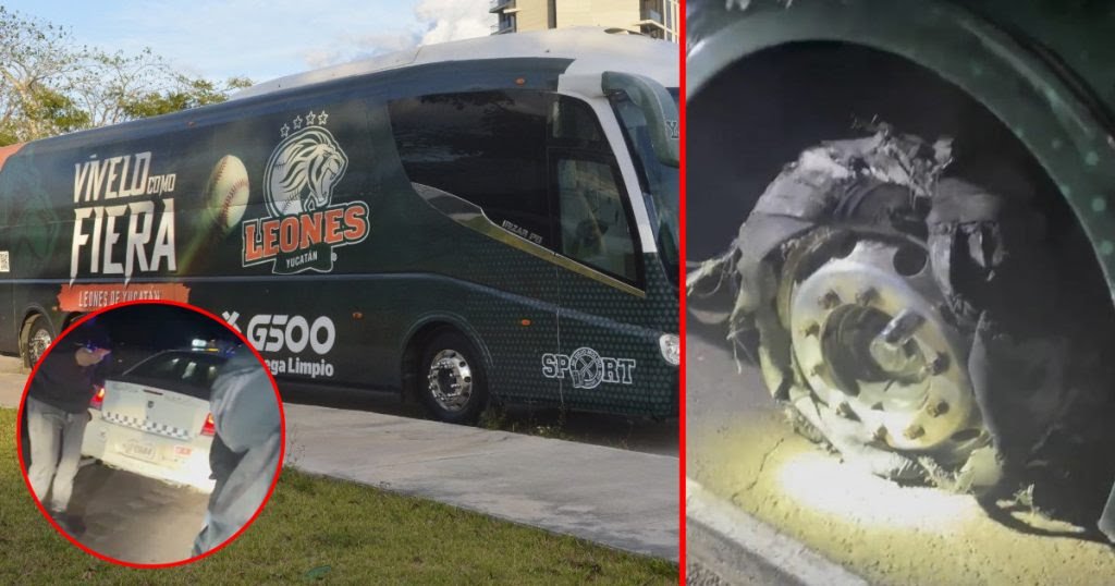 VIDEO: Atacan a balazos el autobús del equipo Leones de Yucatán