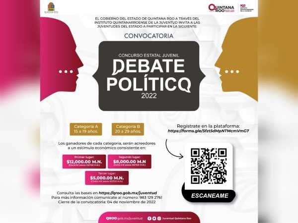 Convoca IQJ a participar en el concurso estatal juvenil Debate Político 2022