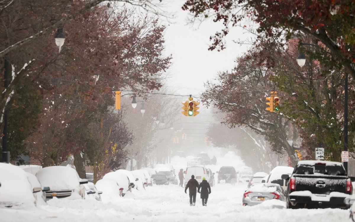 Tormenta de nieve de 2 metros cubre Nueva York |  fotos y videos