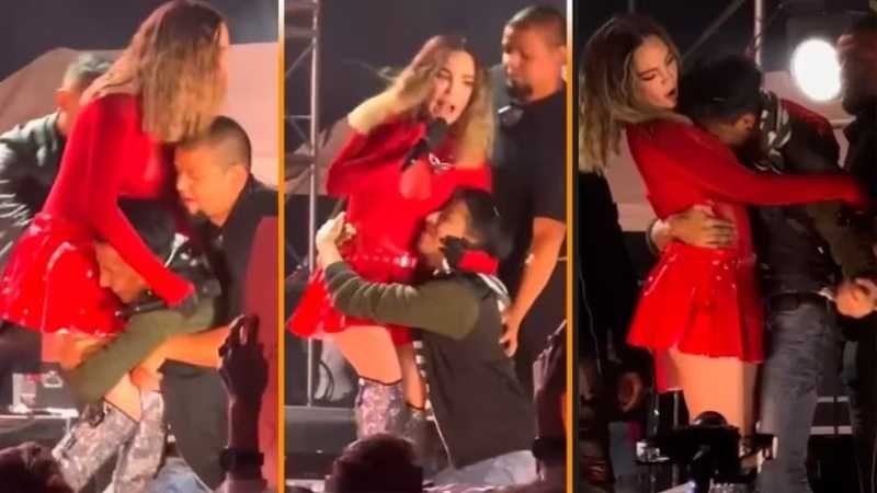 Fan provoca alarma en concierto de Belinda en México