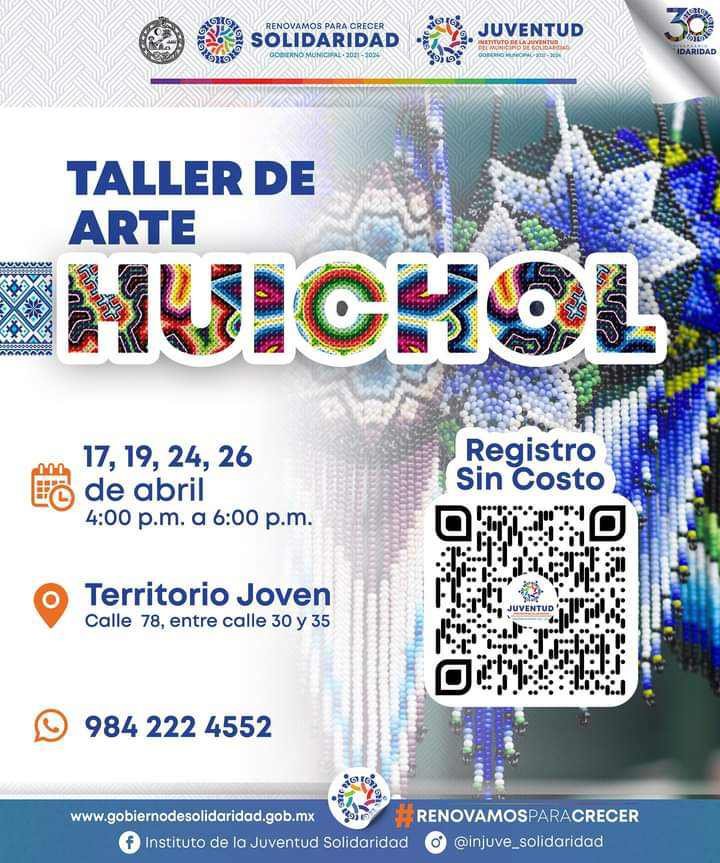 Gobierno municipal de Solidaridad impulsa taller de arte huichol