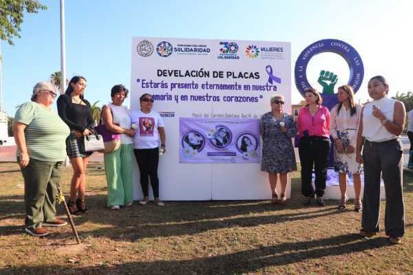 Madres honran la memoria de victimas de feminicidio con emotiva ceremonia en Solidaridad 1