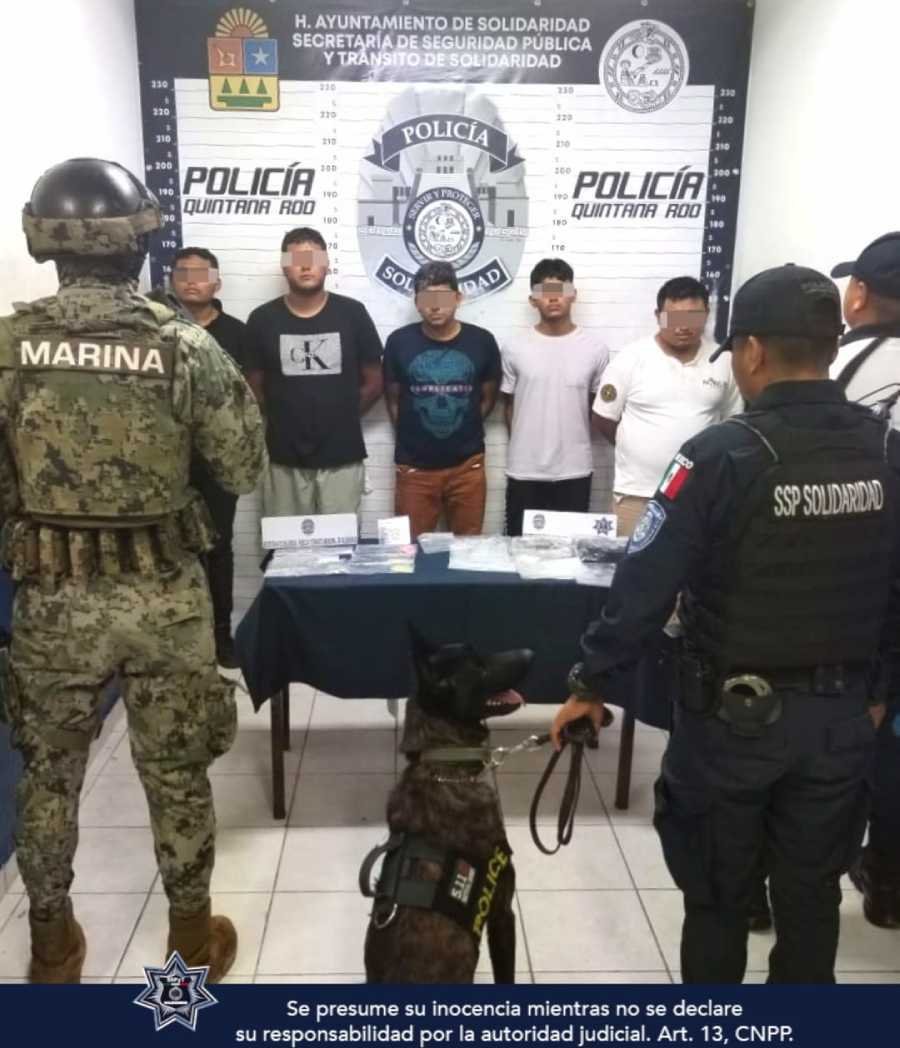 Policía de Solidaridad detiene a 5 sujetos e incauta narcóticos durante operativo de vigilancia