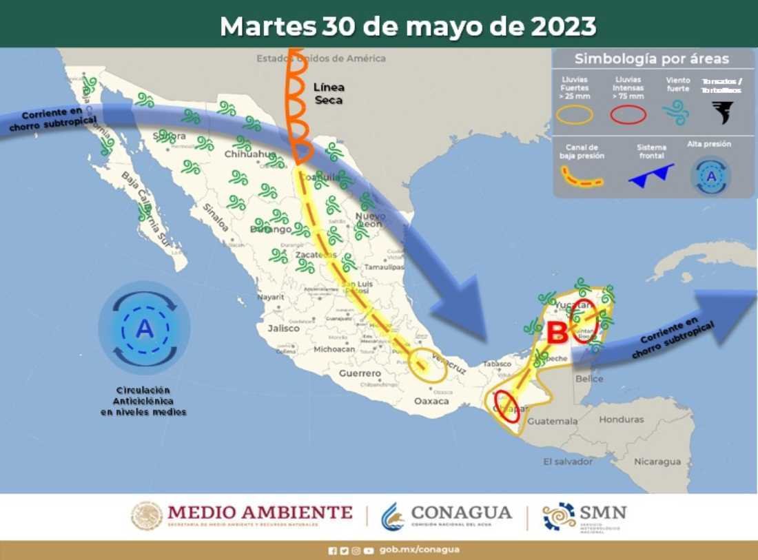 Alerta en Quintana Roo: Pronostican lluvias intensas y altas temperaturas