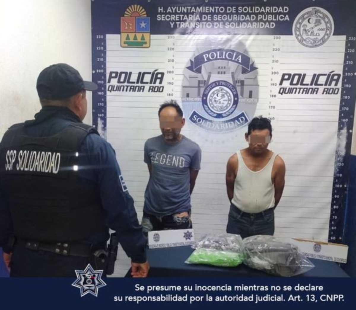 Capturan a tres individuos y decomisan más de 90 dosis de sustancias ilícitas en Playa del Carmen