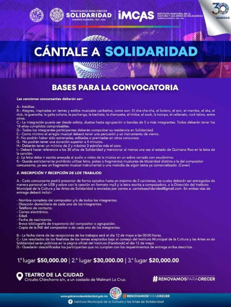 Convocan a cantarle a Solidaridad por 30 Aniversario 1