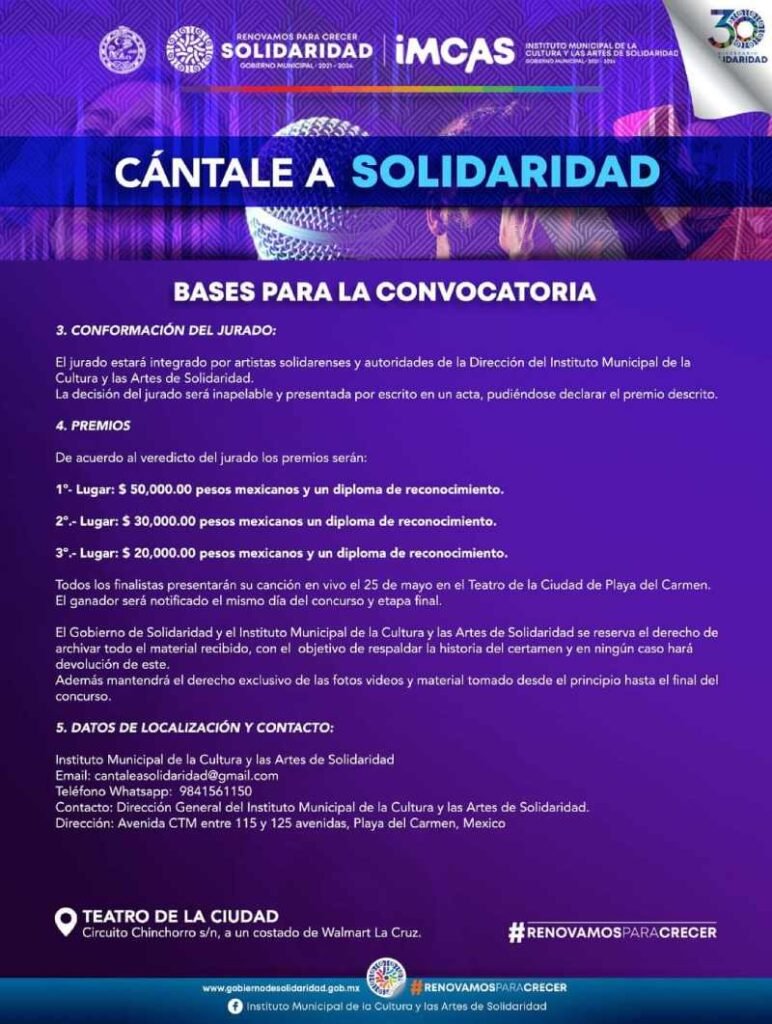 Convocan a cantarle a Solidaridad por 30 Aniversario 2