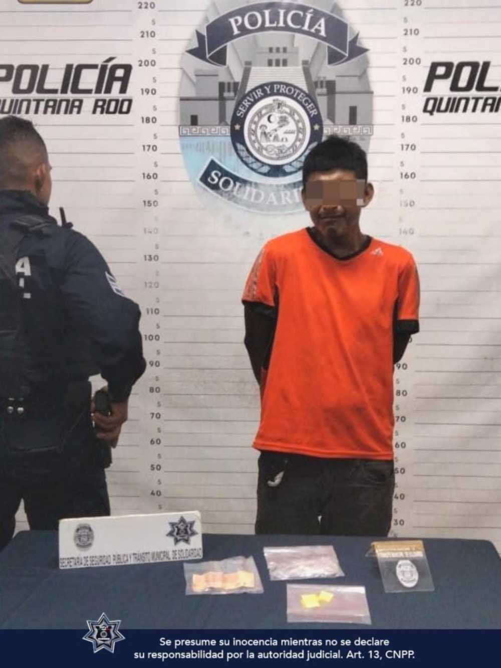 Detenido traficante de drogas en Playa del Carmen con un importante cargamento