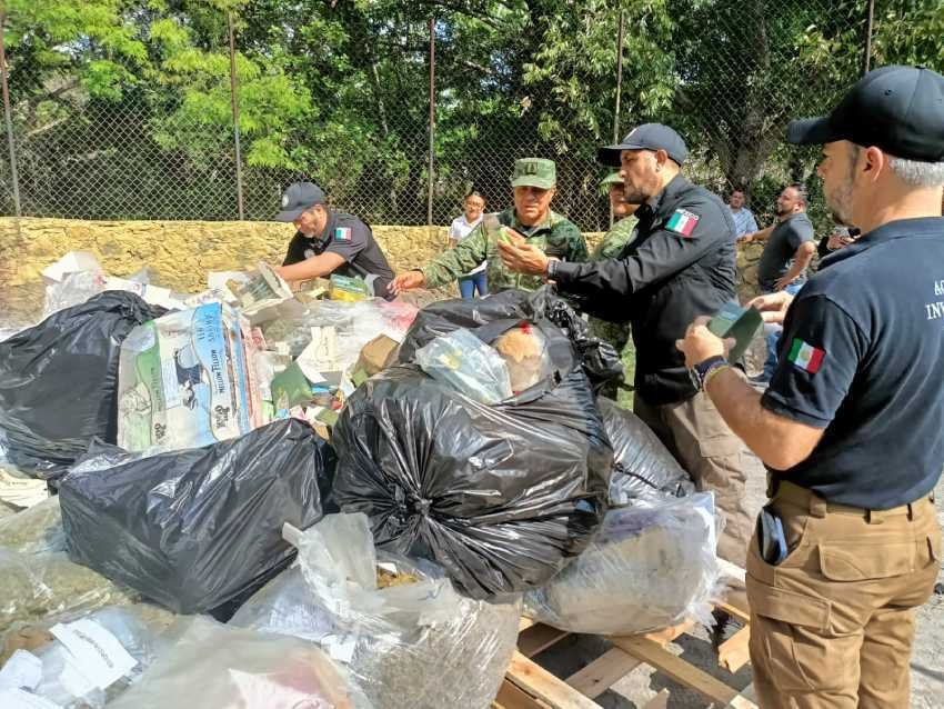 Diversos narcoticos son incinerados en una base militar en Cancun 3
