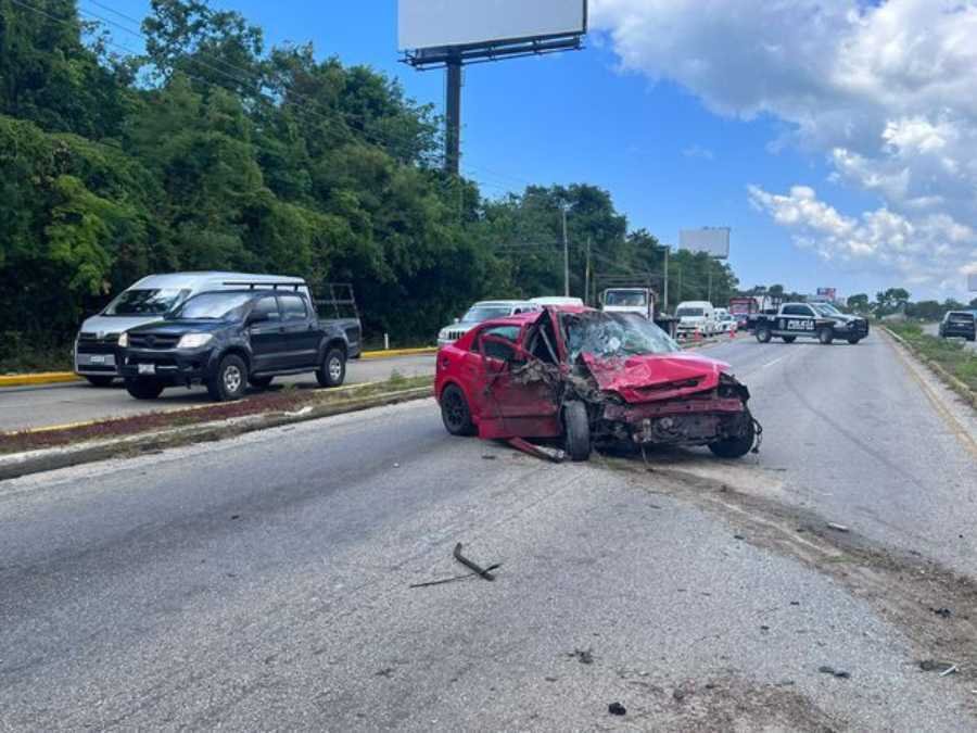 Fatalidad en Puerto Morelos Fallece mujer a bordo de un Spark en tragico choque multiple 1