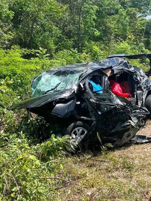 Fatalidad en Puerto Morelos Fallece mujer a bordo de un Spark en tragico choque multiple 2