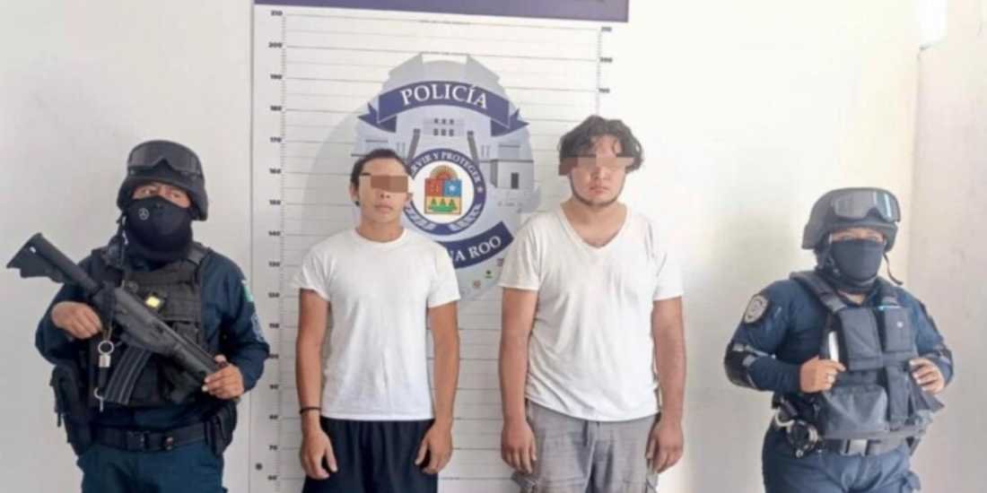 Policía arresta a dos traficantes de drogas en un centro comercial de Cancún