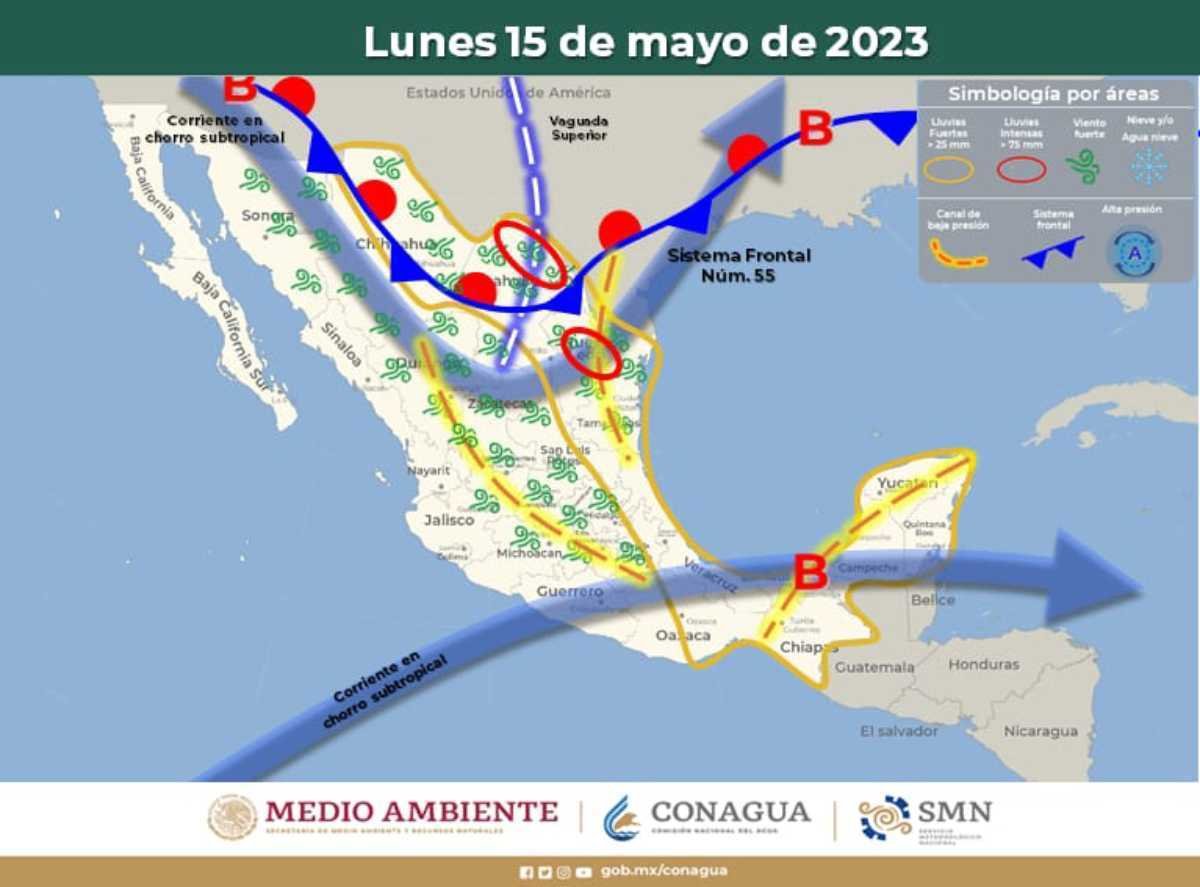 Pronóstico de lluvias para Quintana Roo y Península de Yucatán