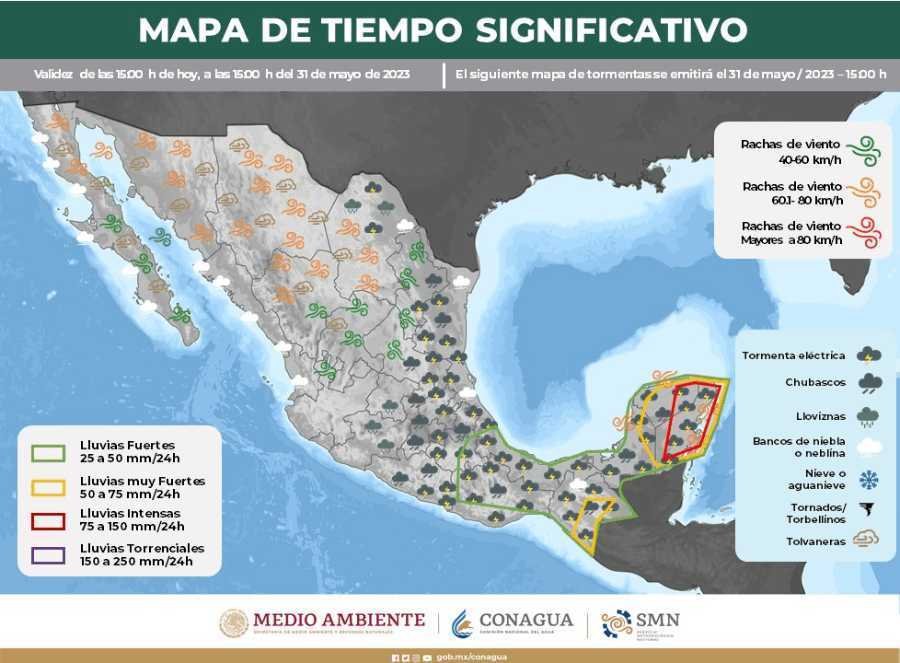Se emiten advertencias por pronóstico de lluvias intensas en Quintana Roo 1 Se emiten advertencias por pronostico de lluvias intensas en Quintana Roo 1