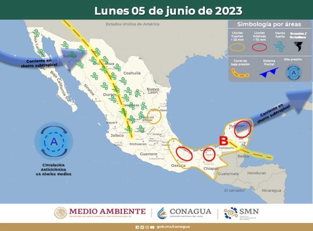 Alerta del SMN: Prevén fuertes lluvias en Quintana Roo