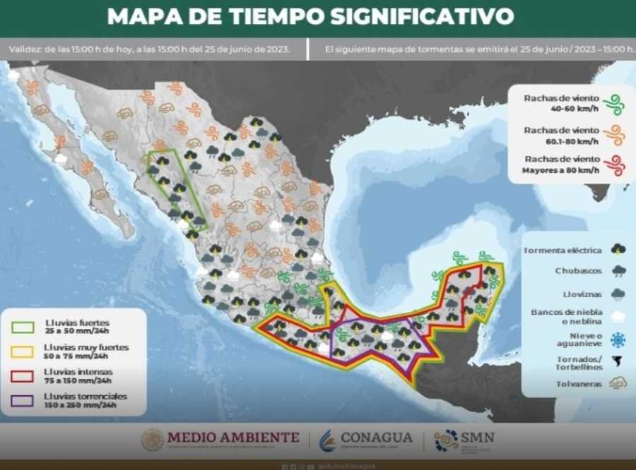 Alerta meteorológica en Quintana Roo: Prevén fuertes lluvias y posibles tormentas eléctricas 1 Alerta meteorologica en Quintana Roo Preven fuertes lluvias y posibles tormentas electricas 1