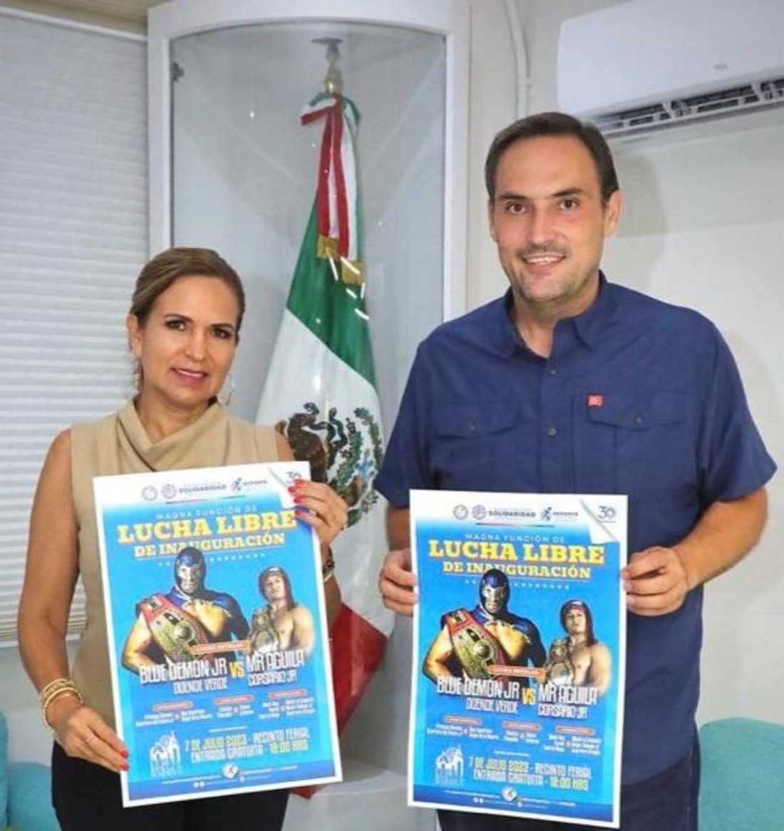Blue Demon Jr., el ícono de la lucha libre, encabezará un espectáculo legendario en la Feria de Playa del Carmen