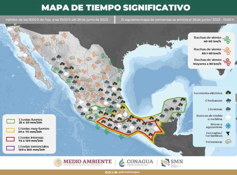 Cambios climaticos en Quintana Roo Intervalos de chubascos y lluvias fuertes 1