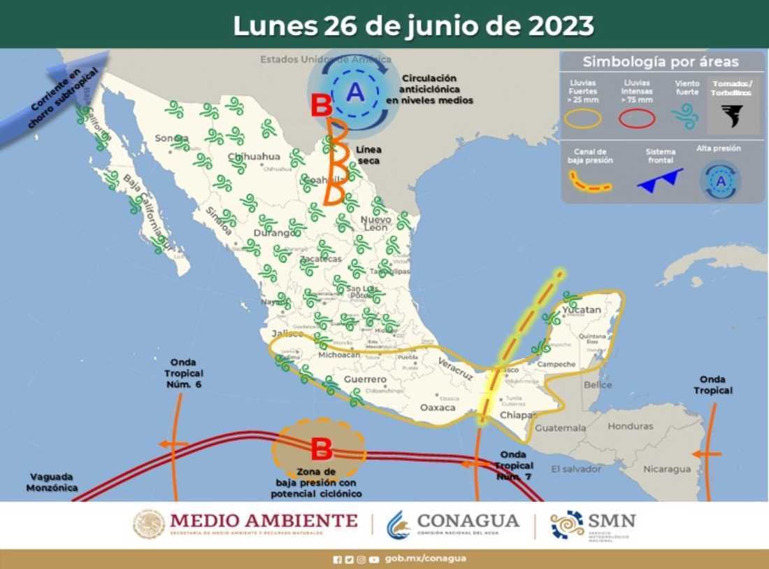 Cambios climáticos en Quintana Roo: Intervalos de chubascos y lluvias fuertes