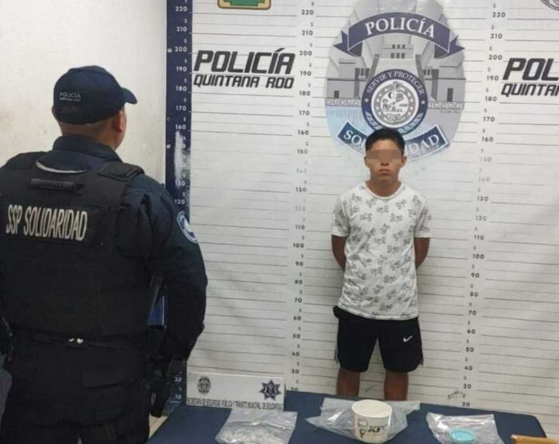 Capturado en Playa del Carmen un Joven Narcotraficante de 18 Años