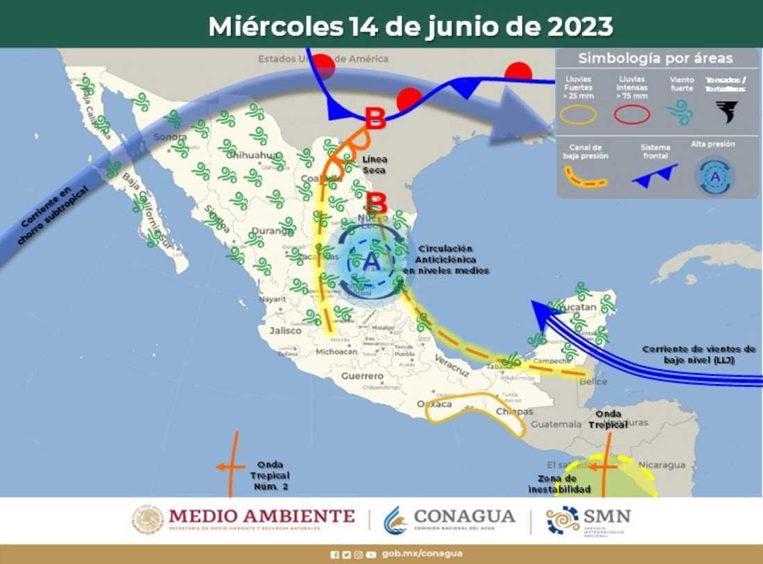 Cielo nublado y escasas precipitaciones en Quintana Roo