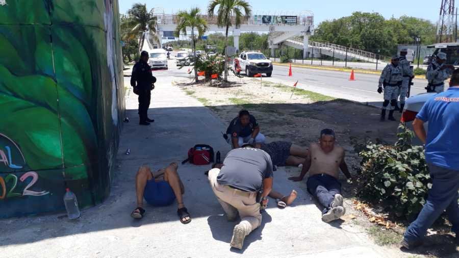Cuatro heridos tras impactante choque en el puente de Akumal 1