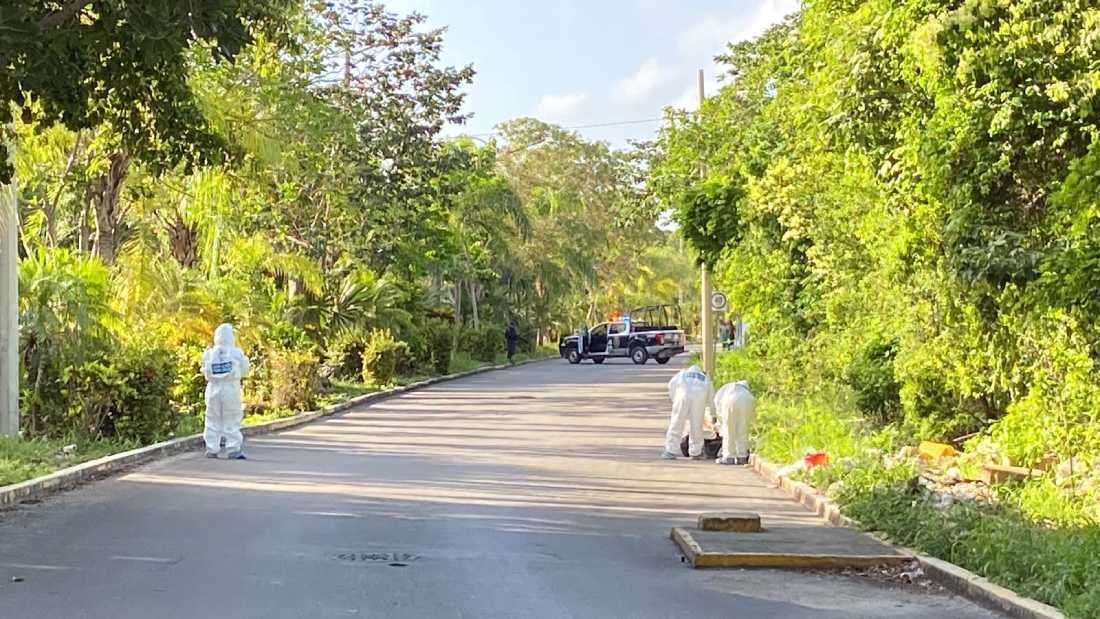 Descubren cuerpo envuelto en bolsas en Cancún