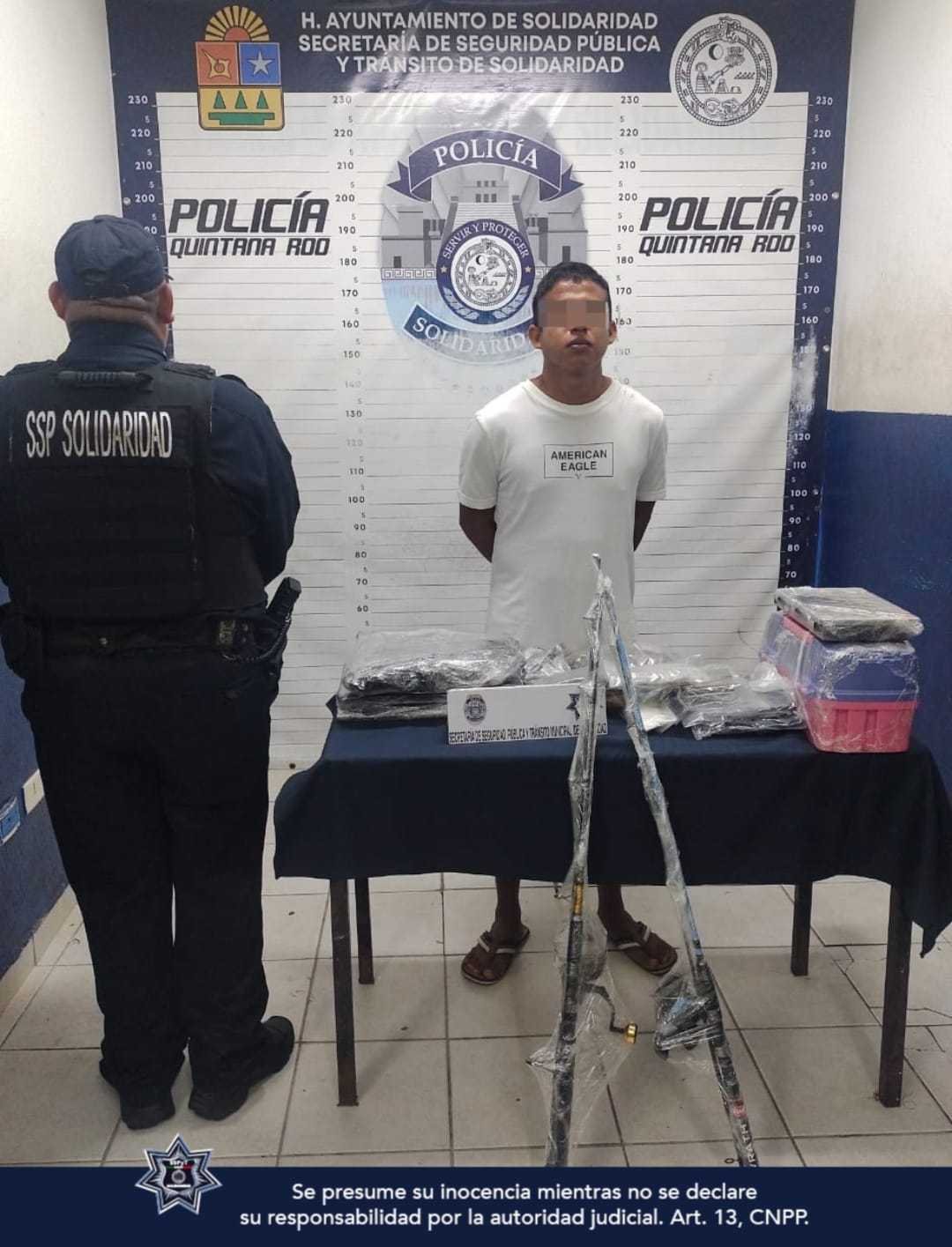 Detenido en Playa del Carmen por robos con rotura de cristales