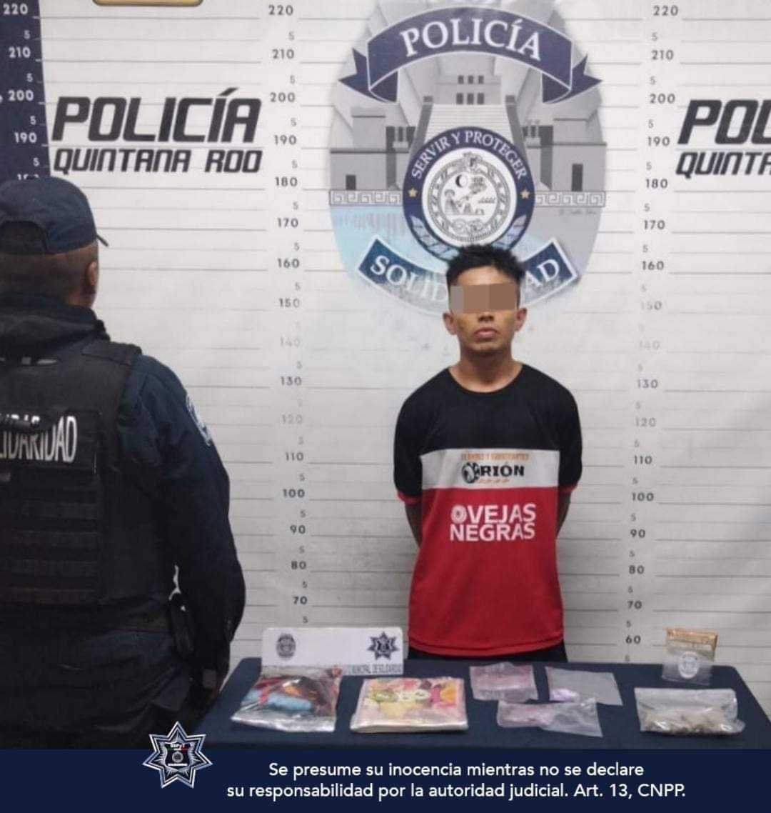 Detenido en Playa del Carmen: Aprehendido Individuo con Sustancias Narcóticas