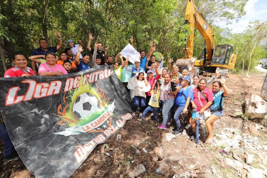 Lili Campos impulsa el desarrollo de Cristo Rey con la construccion de un area deportiva 1