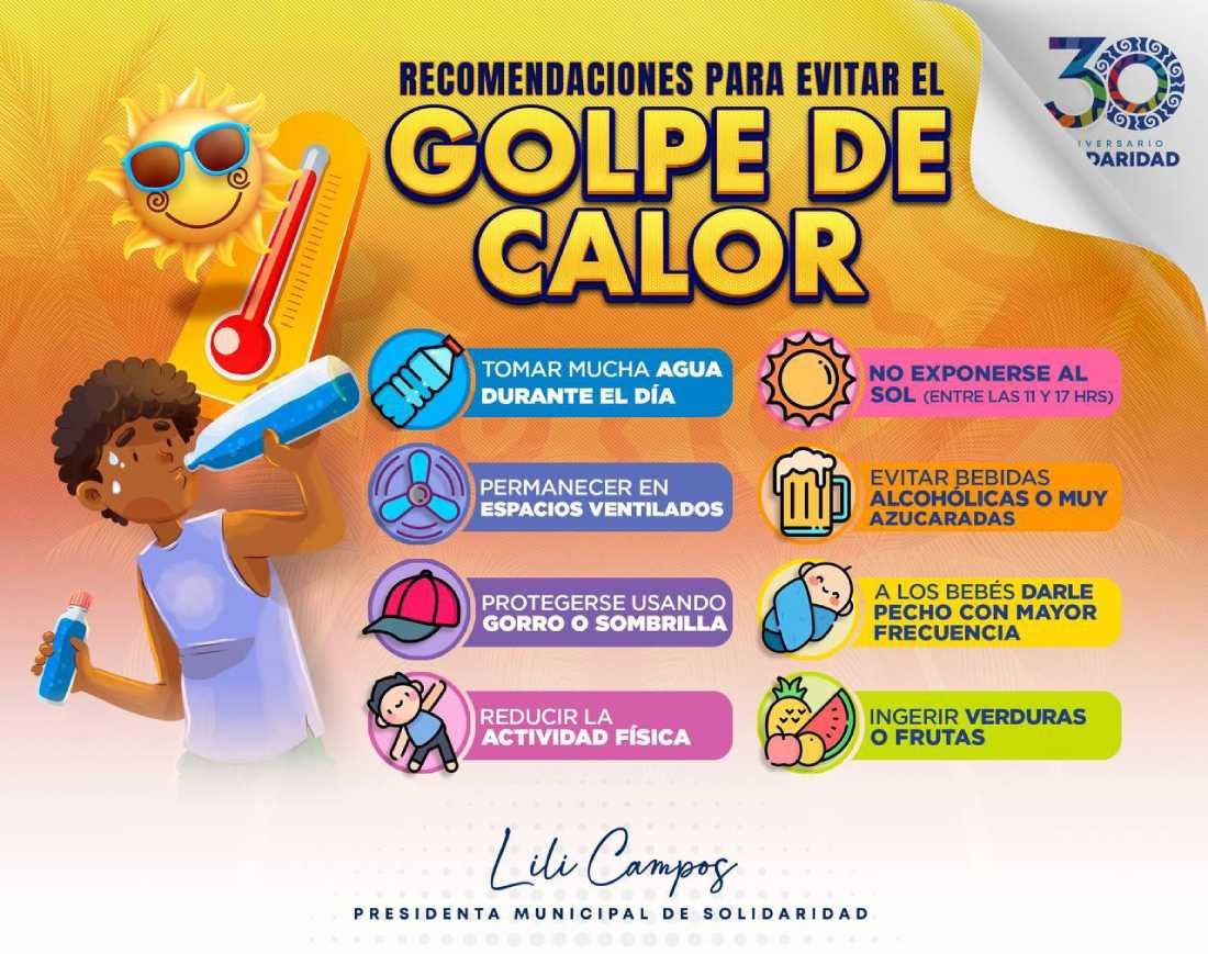 Llamado a la prevención de golpes de calor: Prioridad de la administración de Lili Campos