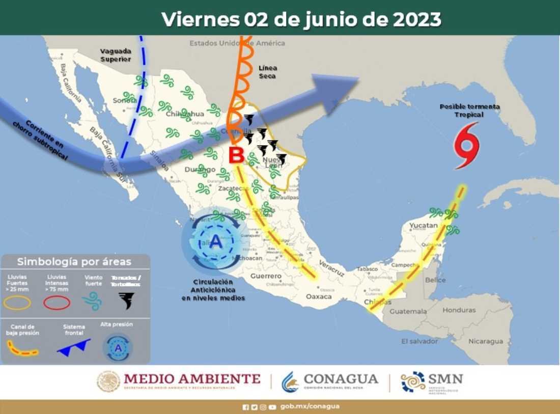 Monitoreo del SMN ante posible formación de Tormenta Tropical en el horizonte