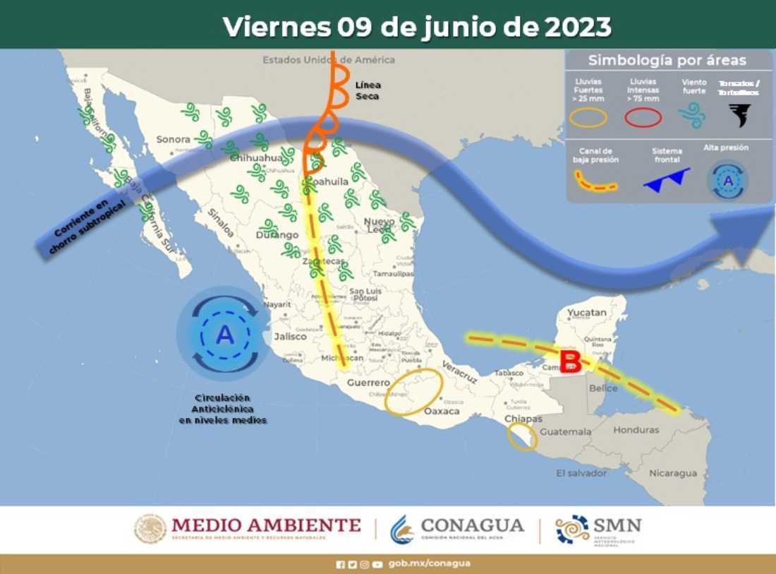 Precipitaciones intermitentes en Quintana Roo durante el día