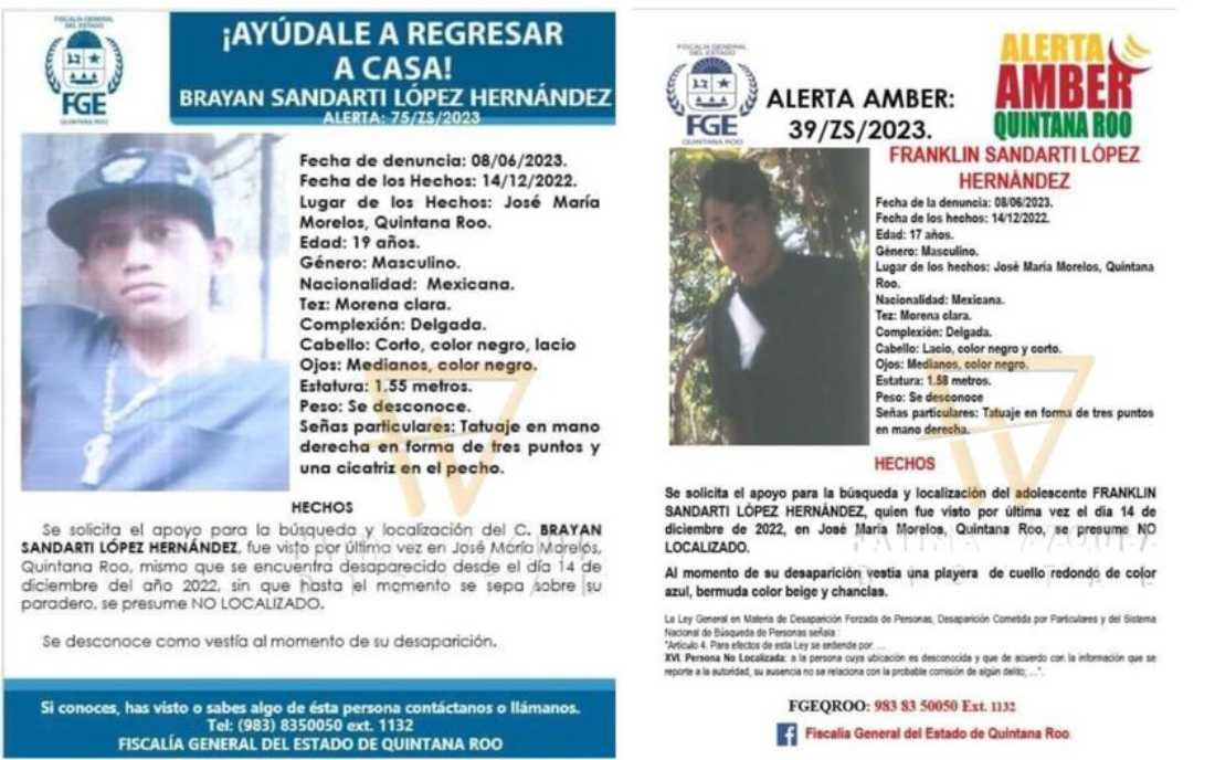 Preocupante desaparición de dos hermanos en José María Morelos