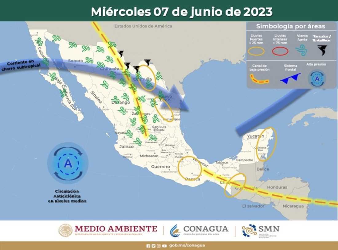 Pronostican lluvias en el estado de Quintana Roo