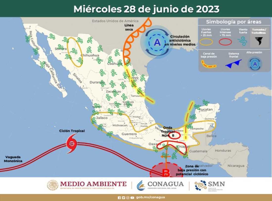 Pronóstico de lluvias intensas en Quintana Roo
