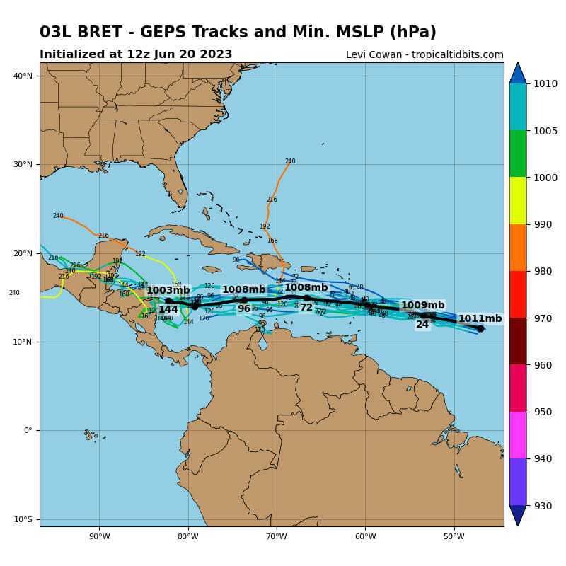 Tormenta Tropical 'Bret' se aleja de Quintana Roo y se espera su debilitamiento gradual 1 Tormenta Tropical Bret se aleja de Quintana Roo y se espera su debilitamiento gradual 1