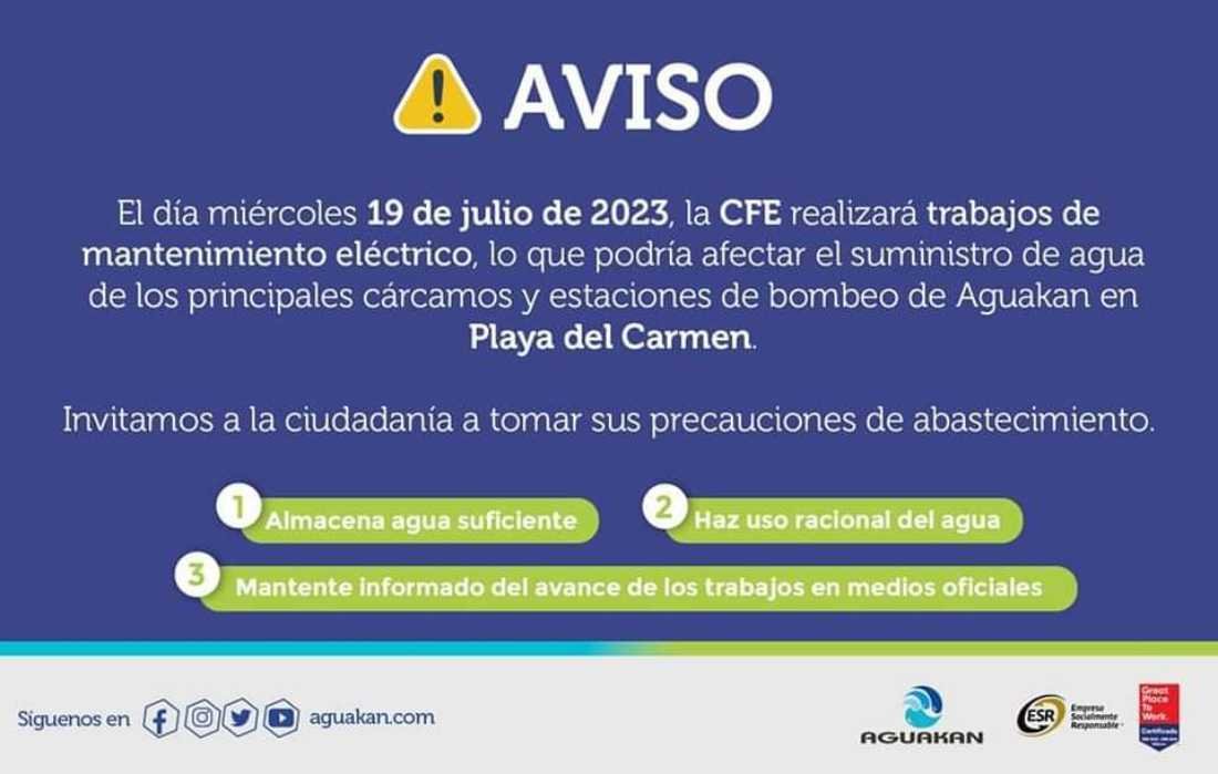 Advertencia Crucial: Interrupciones de energía podrían impactar el abastecimiento de agua