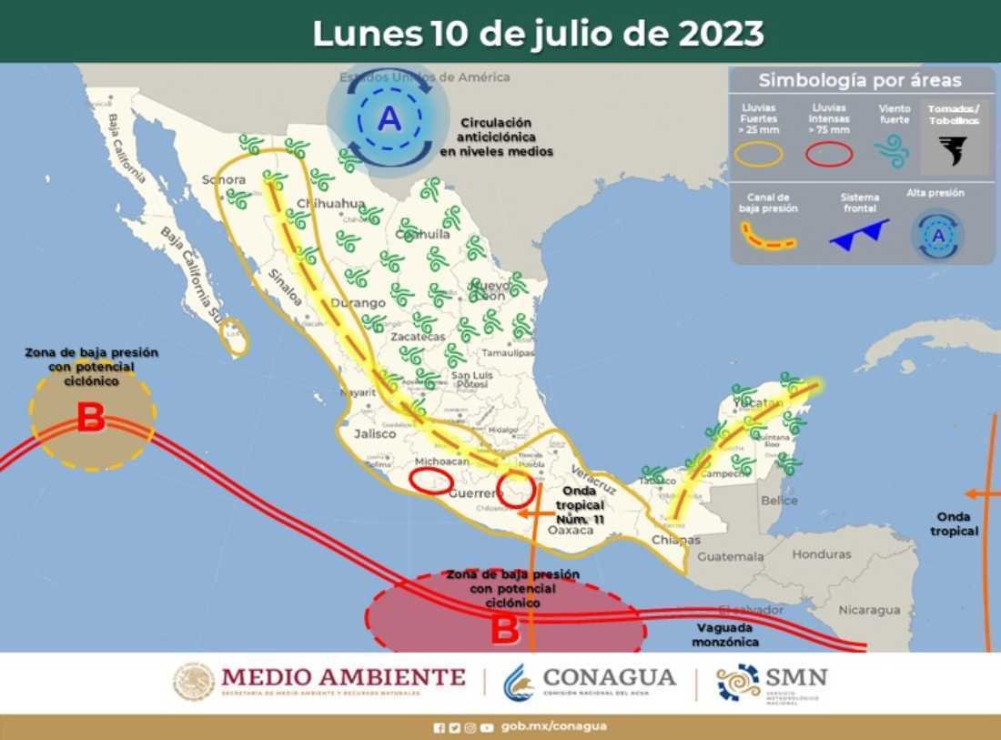 En Quintana Roo se esperan lluvias y condiciones húmedas