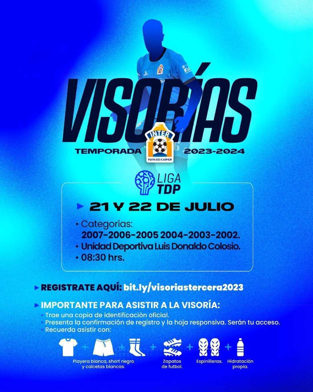 Inter Playa del Carmen busca fortalecer su exitoso proyecto deportivo y ha anunciado emocionantes visorías para la Liga TDP