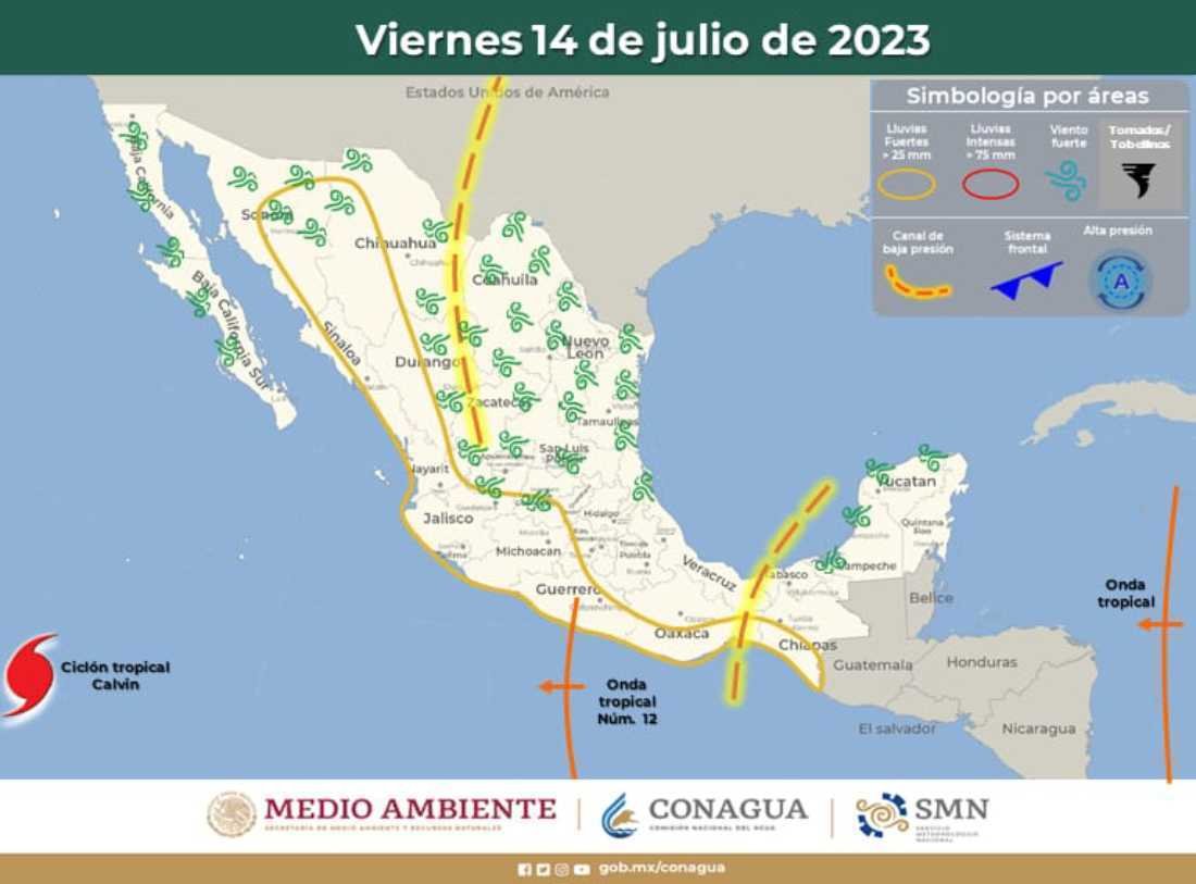 Posibilidad de precipitaciones dispersas en Quintana Roo