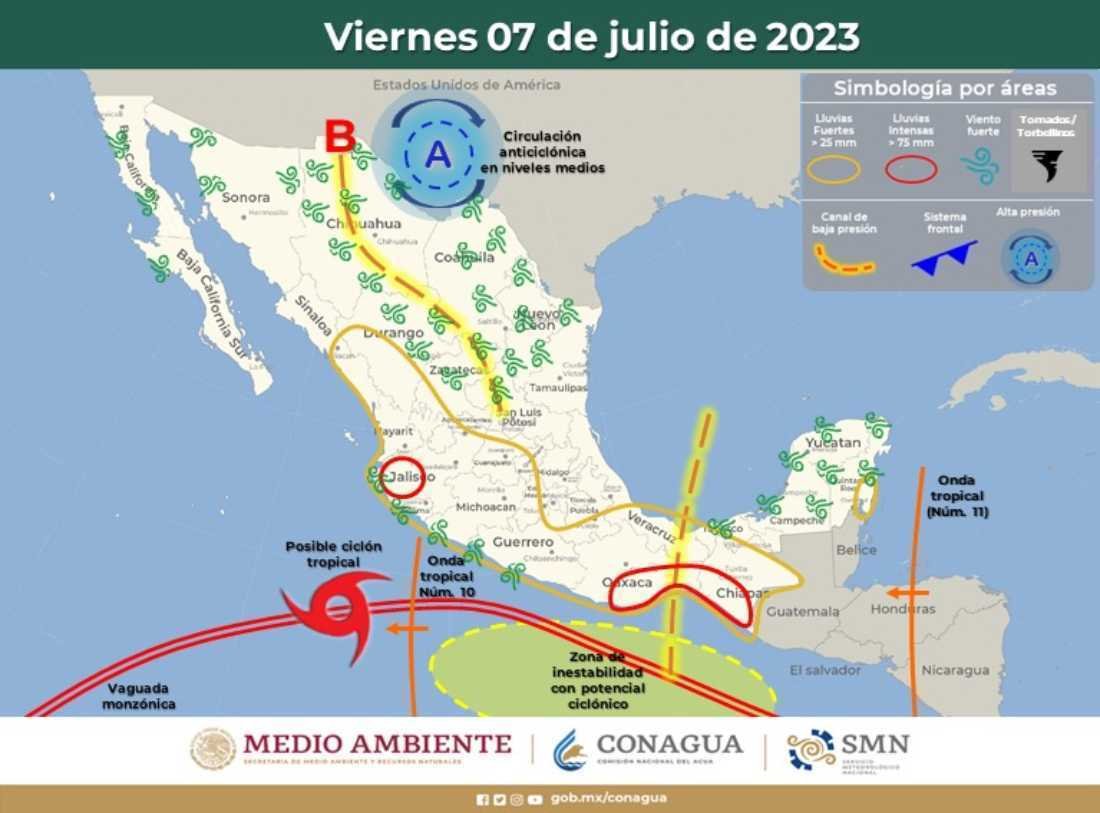 Pronóstico climático en Quintana Roo: Lluvias intensas y clima cálido