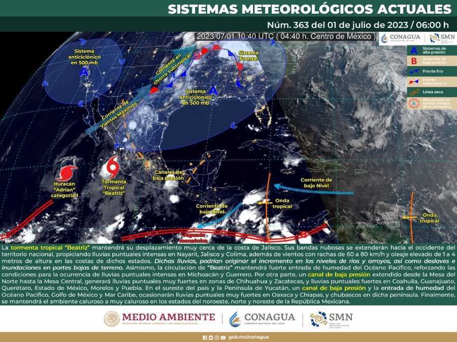Pronóstico de lluvias dispersas en Quintana Roo 1 Pronostico de lluvias dispersas en Quintana Roo 1