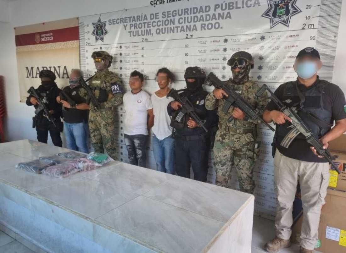 ▷Detenidos en Tulum: Capturan a Dos Individuos con Drogas y Armas