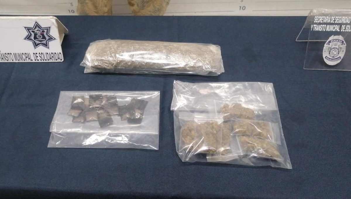 Detienen a Individuo con Sustancias Ilícitas en Playa del Carmen