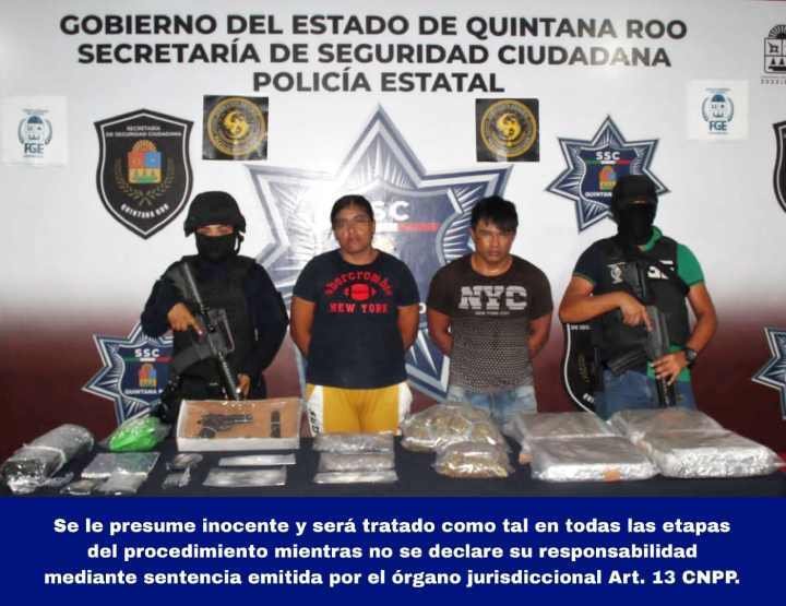 Capturada Pareja con 400 Dosis de Drogas y Arma de Fuego en Villas Otoch Paraíso