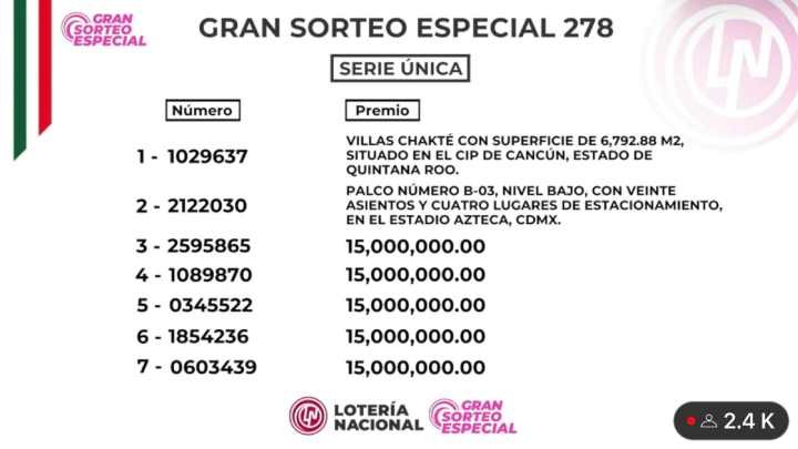 Casa Presidencial de Cancún en Sorteo Nacional: Entrega al Ganador en 120 Días