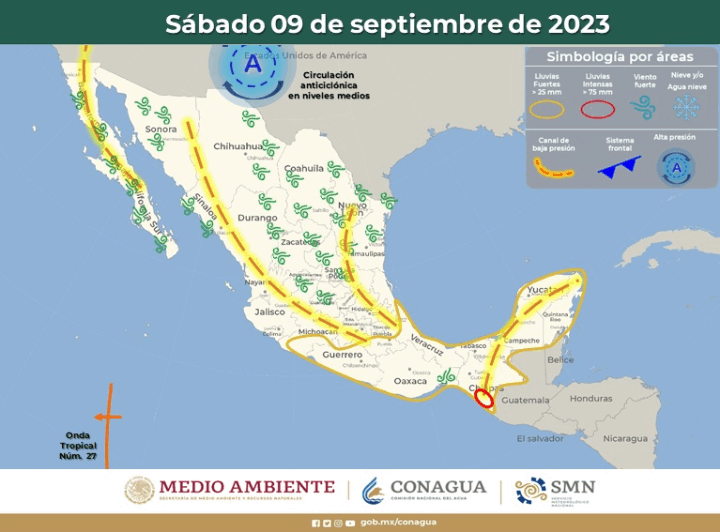 Clima en Quintana Roo: Fuertes Precipitaciones