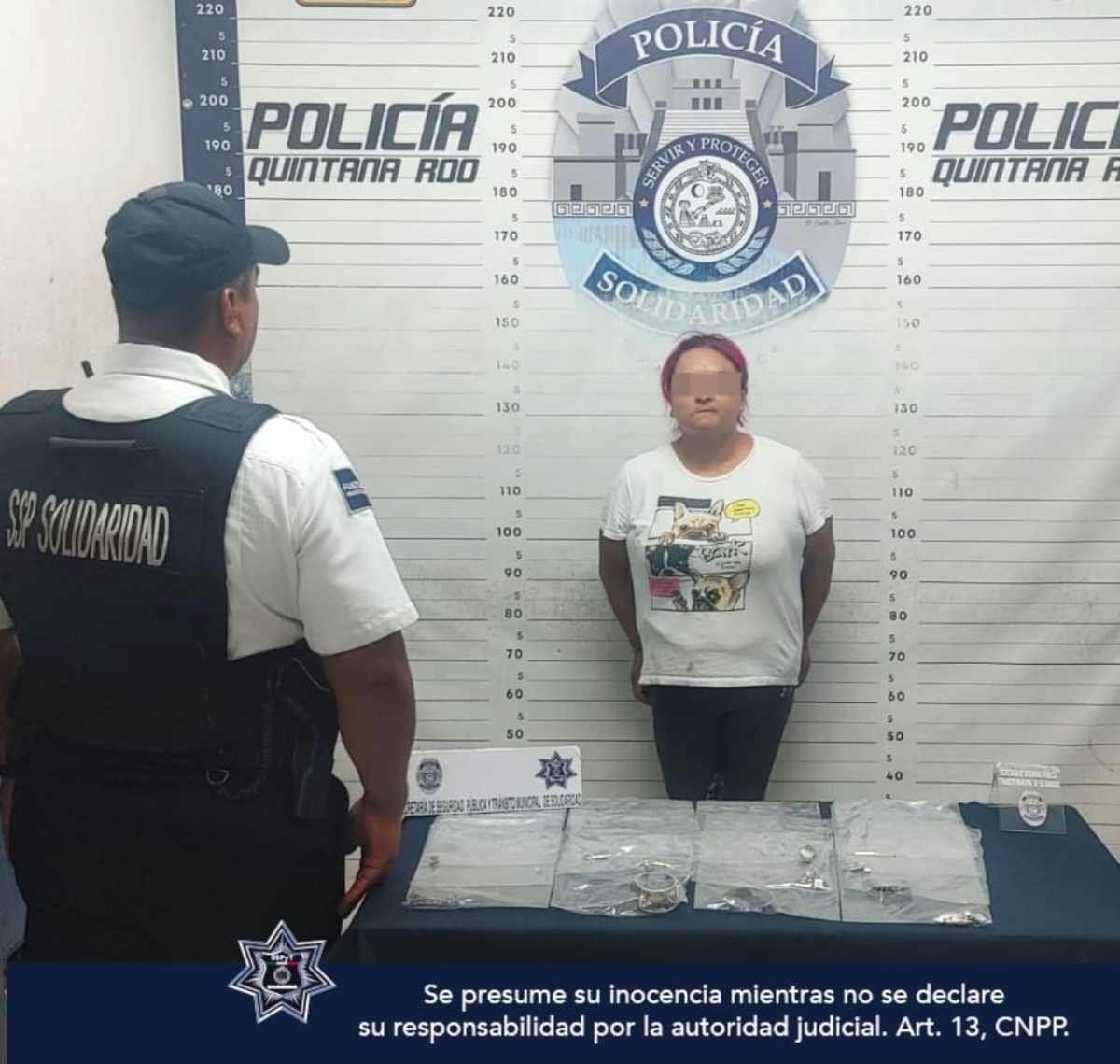 Detenida en Playa del Carmen una Presunta Ladrona de Joyas en el Centro de la Ciudad