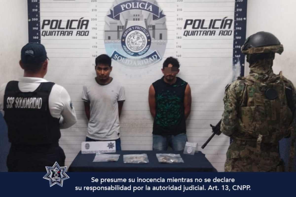 Detenidos en Solidaridad: Varios Arrestos por Delitos de Narcomenudeo